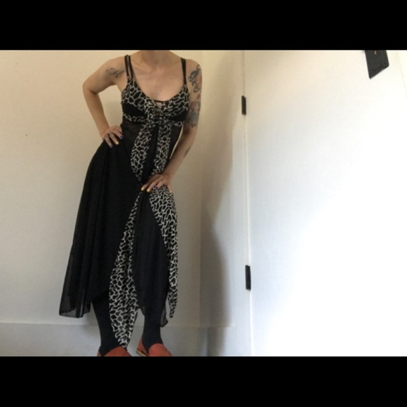 NWOT Sexy Maxi Safari Print Nighty Sheer - Picture 5 of 14